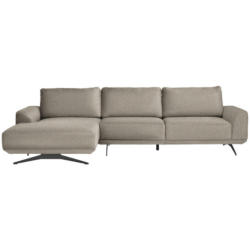 Ecksofa in Webstoff Beige