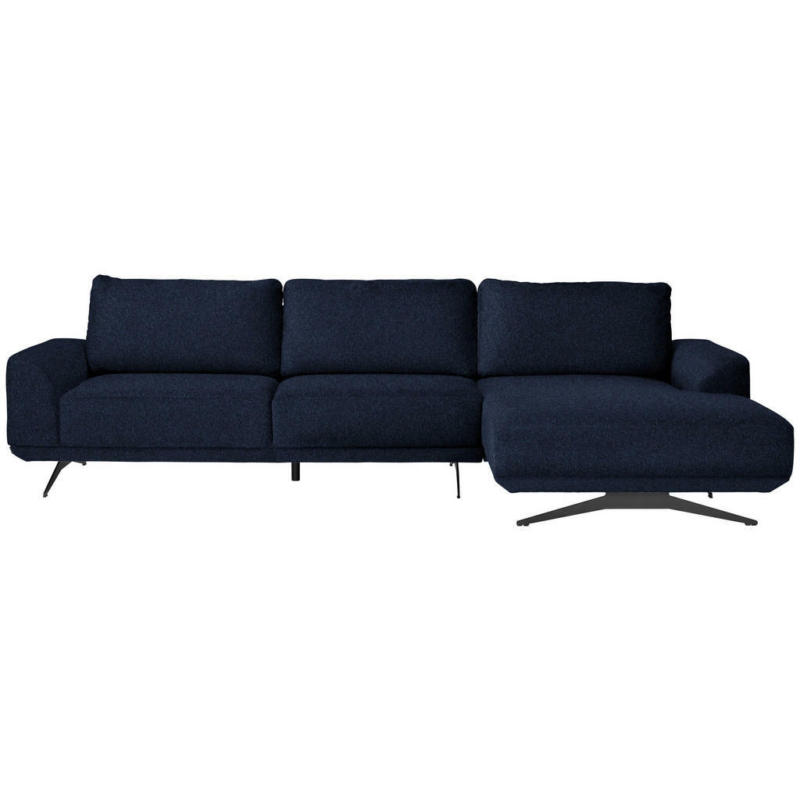 Ecksofa in Webstoff Blau