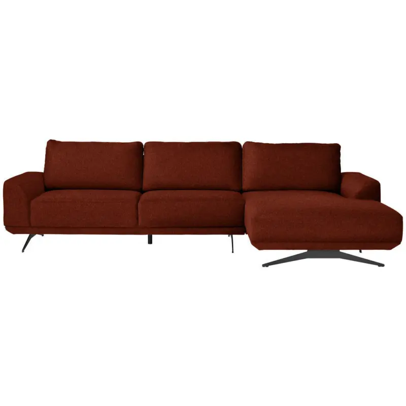 Ecksofa in Webstoff Orange