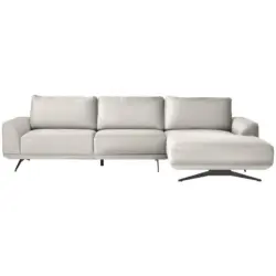 Ecksofa in Webstoff Creme