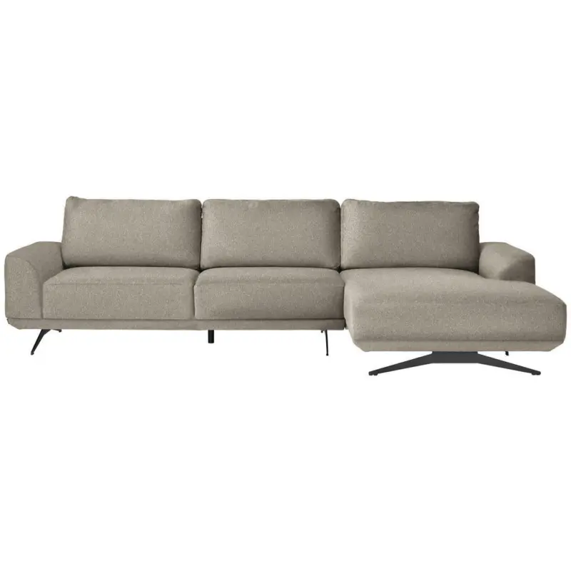 Ecksofa in Webstoff Beige