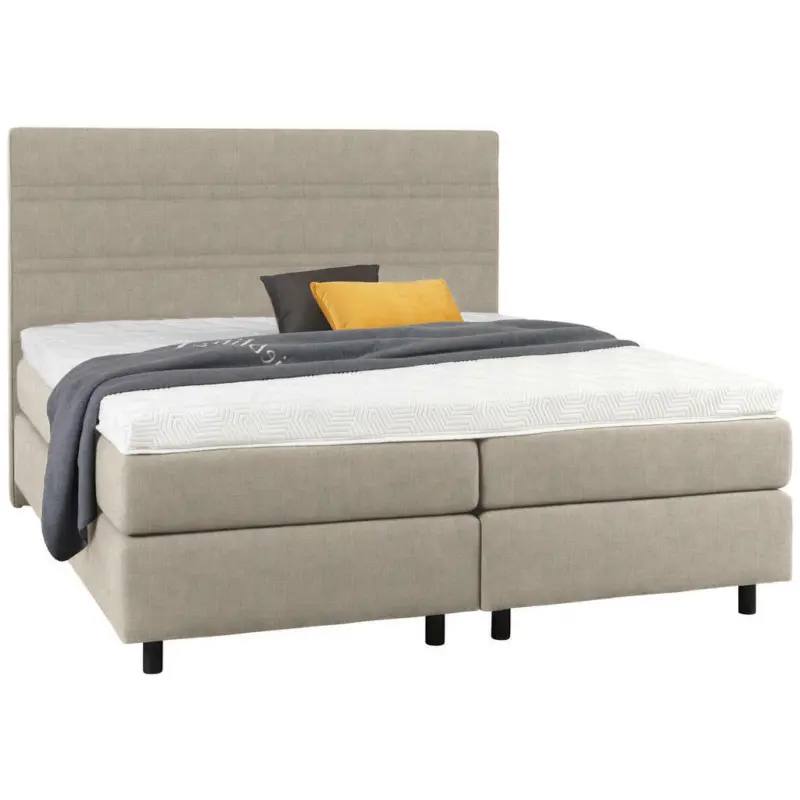Boxspringbett 180/200 cm in Beige