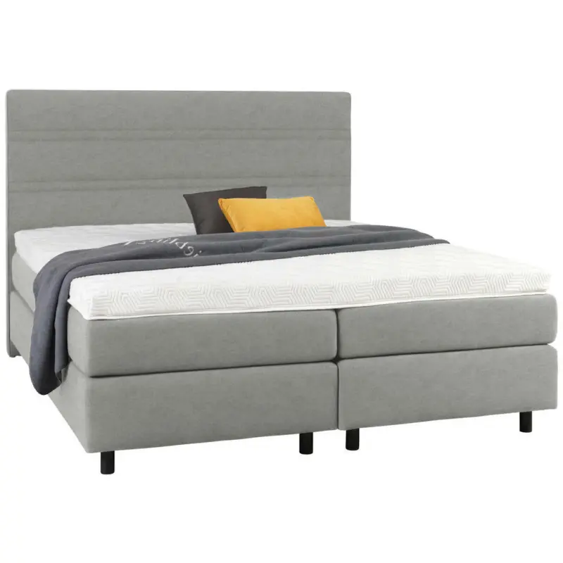 Boxspringbett 180/200 cm in Grau