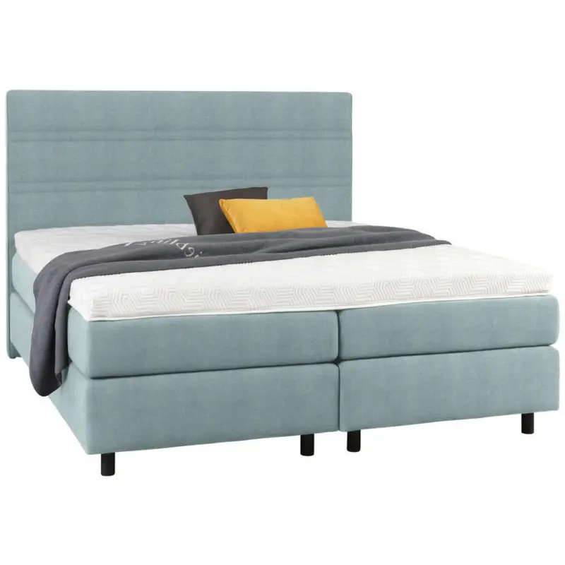 Boxspringbett 180/200 cm in Hellblau