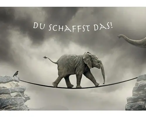 Postkarte Du schaffst das! 14,8x10,5 cm