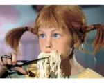 Hornbach Postkarte Pippi Langstrumpf schneidet Spaghetti 14,8x10,5 cm