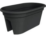 Hornbach Blumenkasten elho Green Basics Flower Bridge Kunststoff 55x30x23 cm schwarz inkl. Halterung