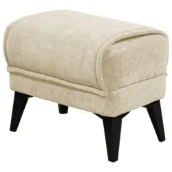 Hocker in Textil, Holzwerkstoff Creme
