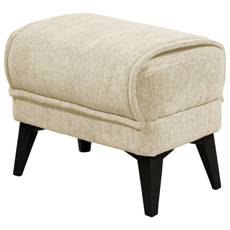 Hocker in Textil, Holzwerkstoff Creme