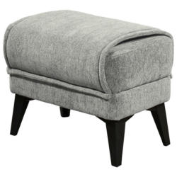 Hocker in Textil, Holzwerkstoff Grau