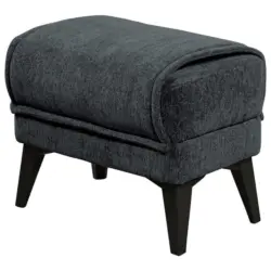 Hocker in Textil, Holzwerkstoff Anthrazit