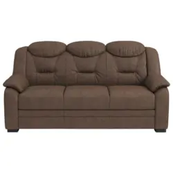 Dreisitzer-Sofa in Mikrofaser Braun