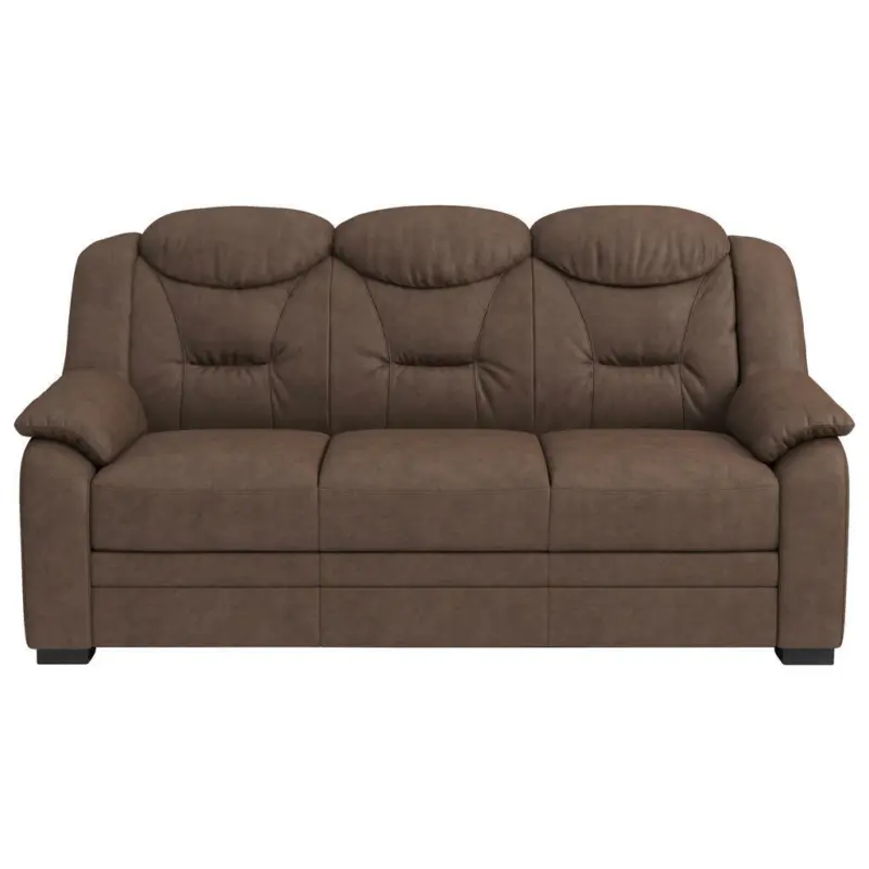 Dreisitzer-Sofa in Mikrofaser Braun