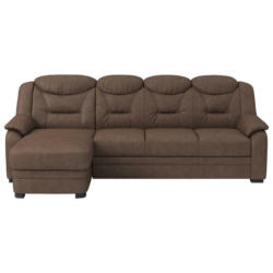 Ecksofa in Mikrofaser Braun