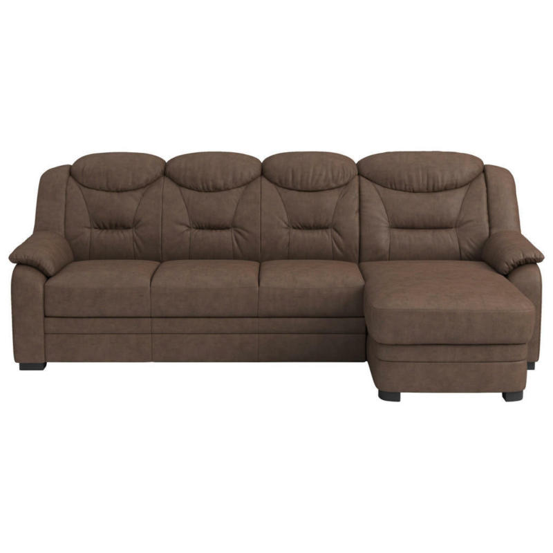 Ecksofa in Mikrofaser Braun