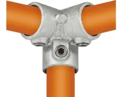 Buildify Dreiweg-Eckstück 90° Rohrverbinder für Gerüstrohr aus Stahl Ø 33 mm