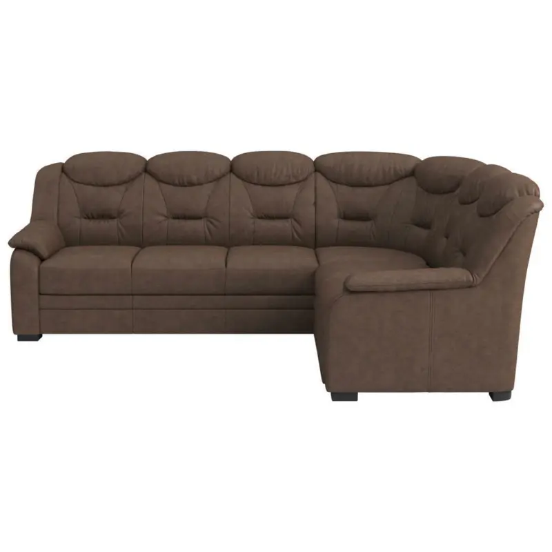 Ecksofa in Mikrofaser Braun