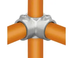 Buildify Eckstück Rohrverbinder für Gerüstrohr aus Stahl durchgehend Ø 33 mm