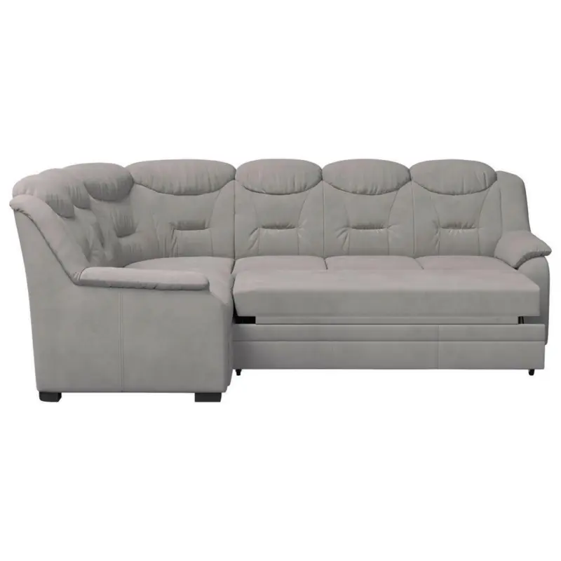 Ecksofa in Mikrofaser Hellgrau