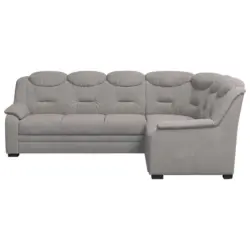 Ecksofa in Mikrofaser Hellgrau