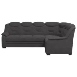 Ecksofa in Mikrofaser Anthrazit