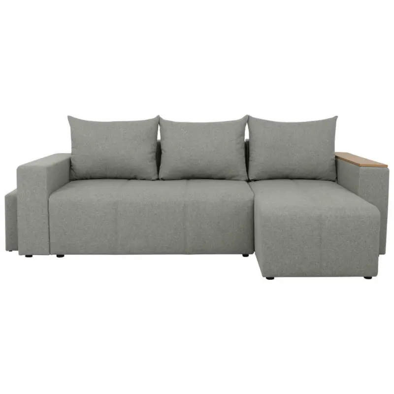 Eckschlafsofa in Chenille Grau