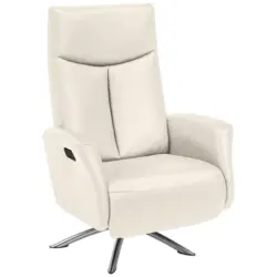 Relaxsessel in Leder Beige