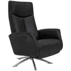 Relaxsessel in Leder Anthrazit