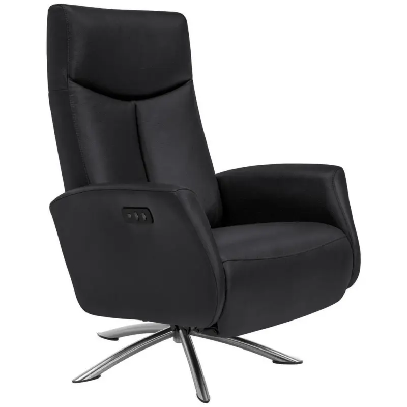 Relaxsessel in Leder Anthrazit