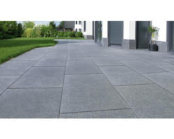 Feinsteinzeug Terrassenplatte schwarz 90 x 60 x 2 cm