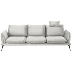 Dreisitzer-Sofa in Velours Creme