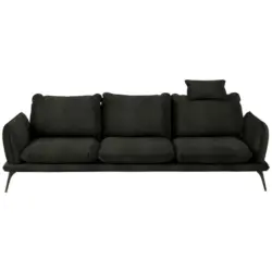 Dreisitzer-Sofa in Velours Dunkelgrün