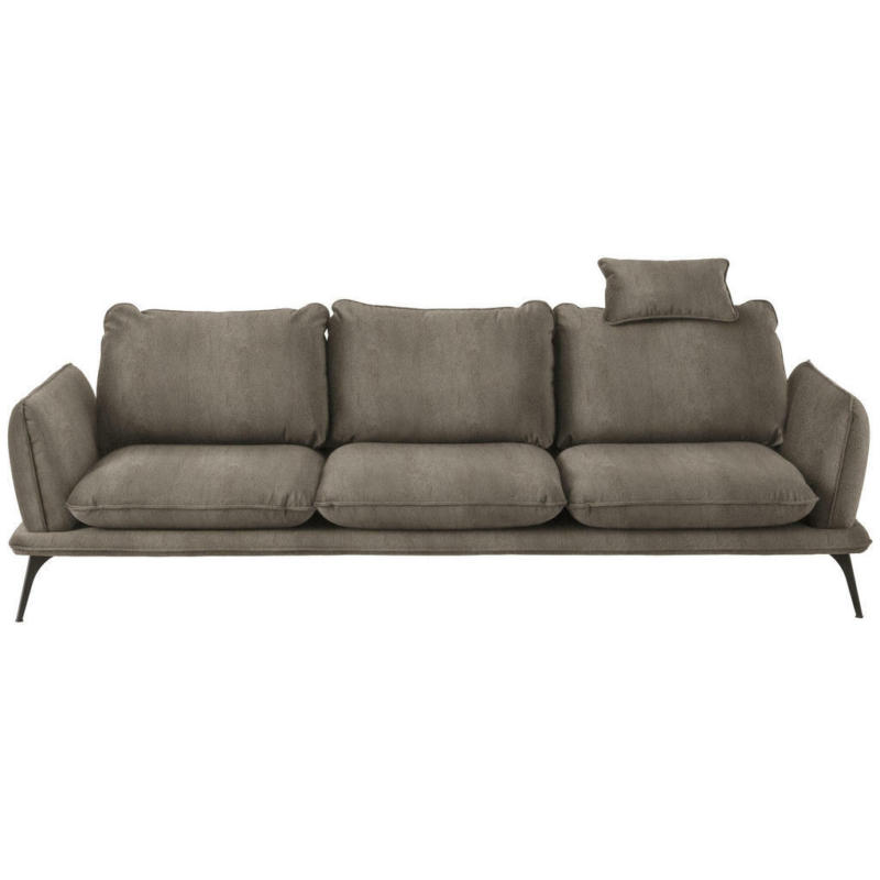 Dreisitzer-Sofa in Velours Braun