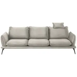 Dreisitzer-Sofa in Velours Beige