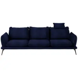 Dreisitzer-Sofa in Velours Dunkelblau