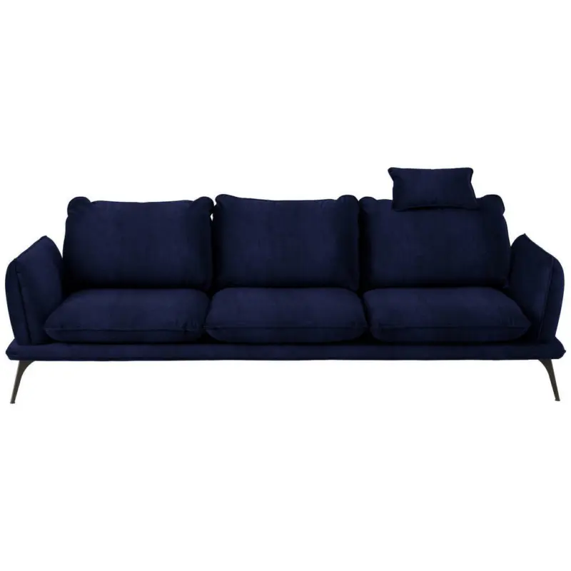 Dreisitzer-Sofa in Velours Dunkelblau