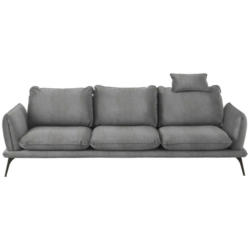 Dreisitzer-Sofa in Velours Grau