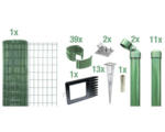 Hornbach Zaunkomplett-Set ALBERTS Fix-Clip Pro® für Einschlaghülse 25 m x 81 cm grün
