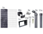Hornbach Zaunkomplett-Set ALBERTS Fix-Clip Pro® für Einschlaghülse 25 m x 81 cm anthrazit