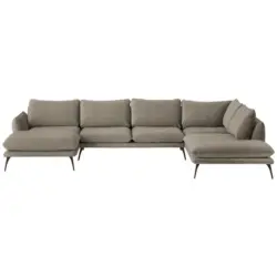 Wohnlandschaft in Velours Braun