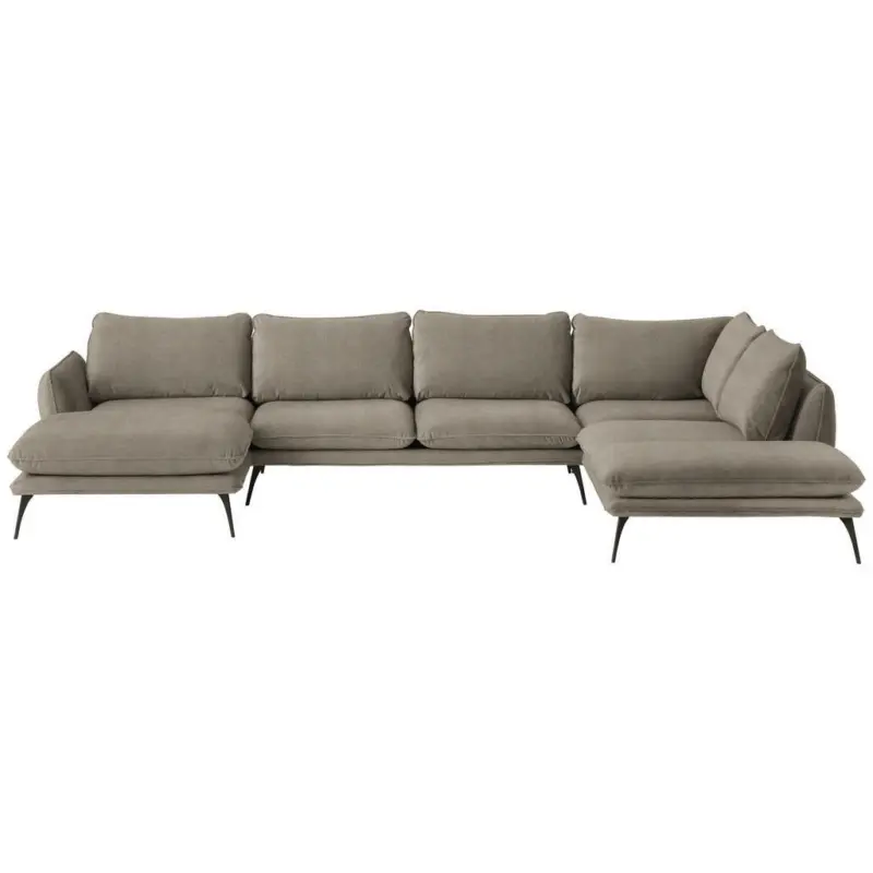 Wohnlandschaft in Velours Braun