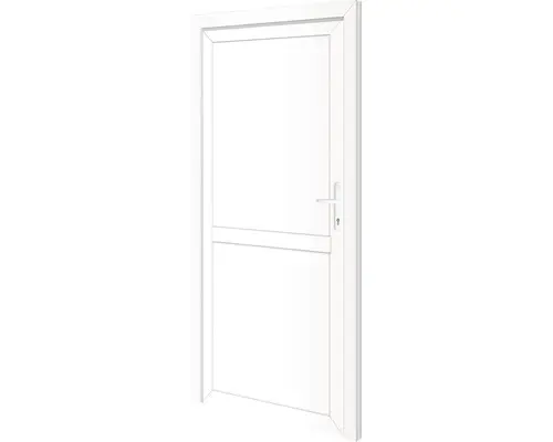 Nebeneingangstür Kunststoff Colorado weiß 880 x 1980 mm rechts 1-fach Verriegelung