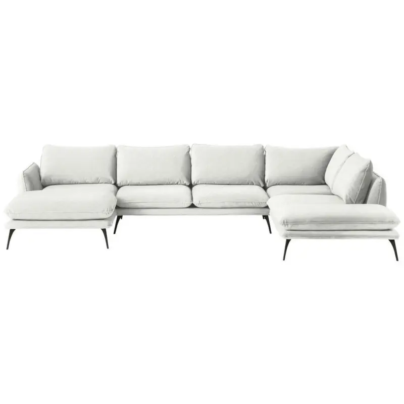 Wohnlandschaft in Bouclé Creme