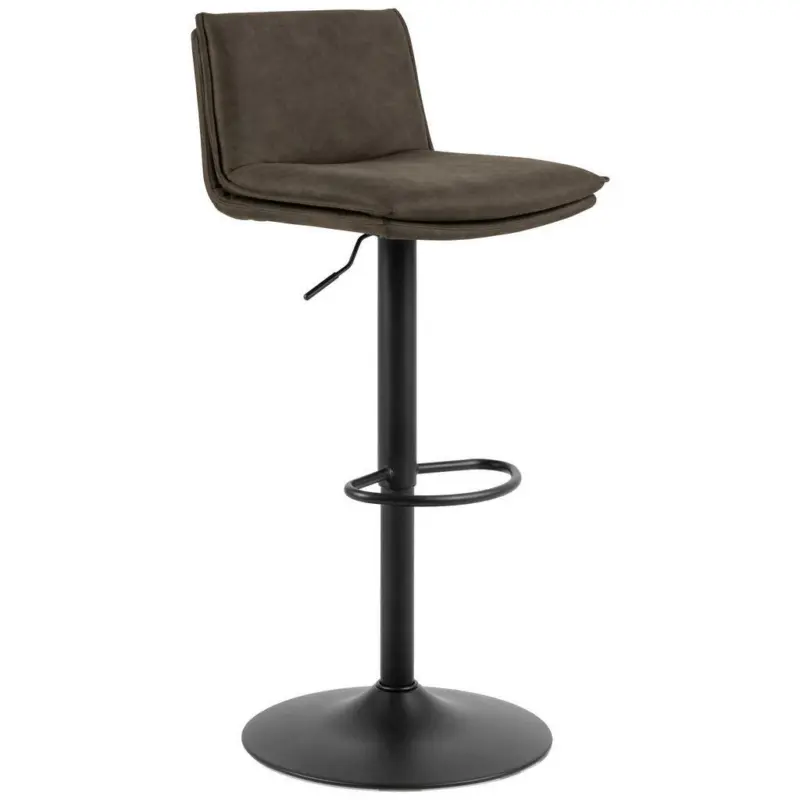 Barhocker in Metall, Textil Braun