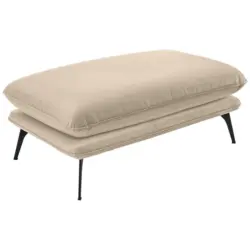 Hocker in Textil Hellbraun