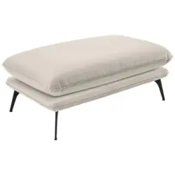 Hocker in Textil Beige