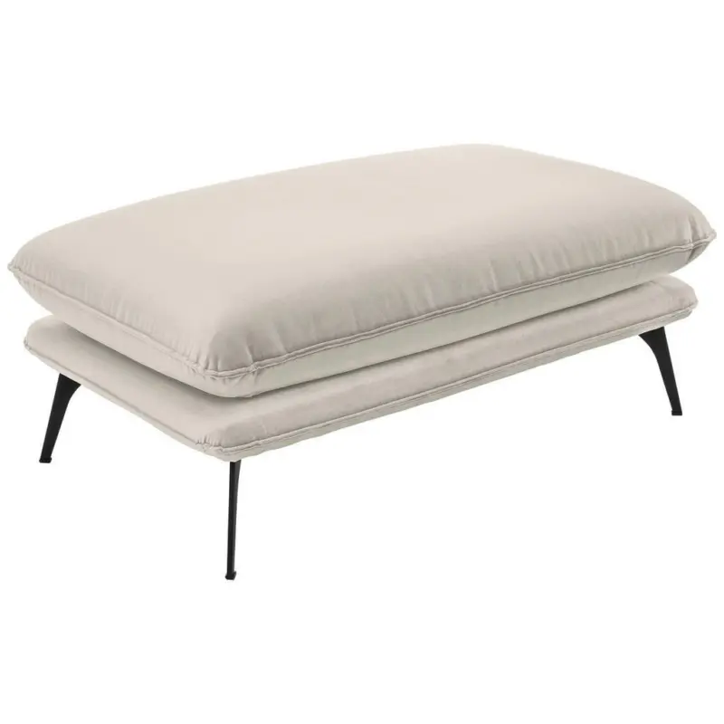 Hocker in Textil Beige