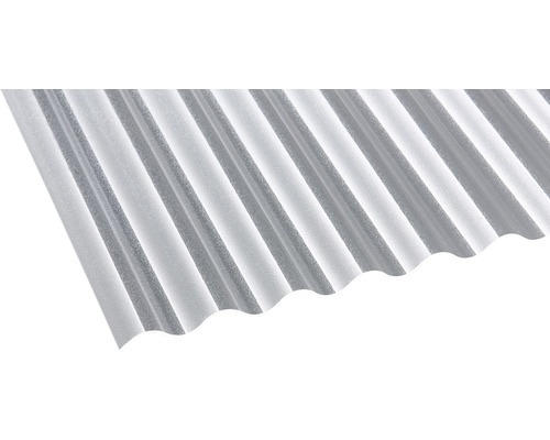 Gutta Acryl Wellplatte Sinus 76/18 C-Struktur klar schlagzäh 4000 x 1045 x 3 mm
