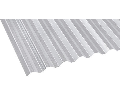 Gutta Acryl Wellplatte Trapez 76/18 gekräuselt klar schlagzäh 4000 x 1045 x 1,5 mm