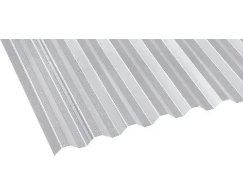 Gutta Acryl Wellplatte Trapez 76/18 gekräuselt klar schlagzäh 3500 x 1045 x 1,5 mm